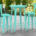 Lancaster Table & Seating Alloy Series 30'' Round Seafoam Bar Height Outdoor Table 164BA30RDSFM